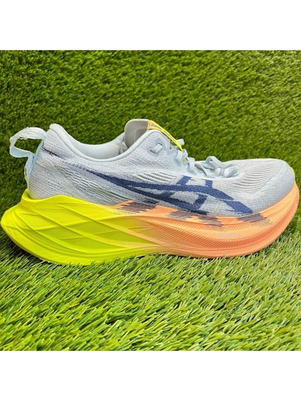 Asics Superblast 2 Paris Mens Size 9 Blue Orange Athletic Running Shoes Sneakers